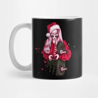 Skater Girl Skating Christmas Mug